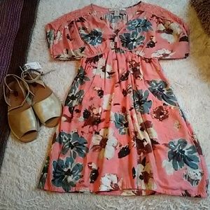American Rag dress with pockets & lace shoulders.